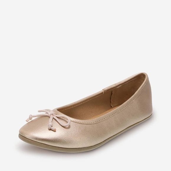 ZoeZac Fae Girls Ballet Style Flat Shoes Rose Gold - Picture 2 of 5